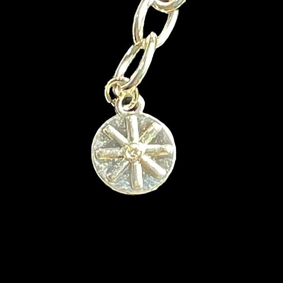 RJ Graziano Acrylic Lucite Necklace Clear Frosted Link Silver Tone Metal Chunky - Picture 6 of 10